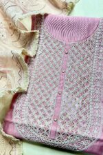 Ethereal Charm Pakistani Suit on Chanderi Silk with Sleek White Dori Workmanship