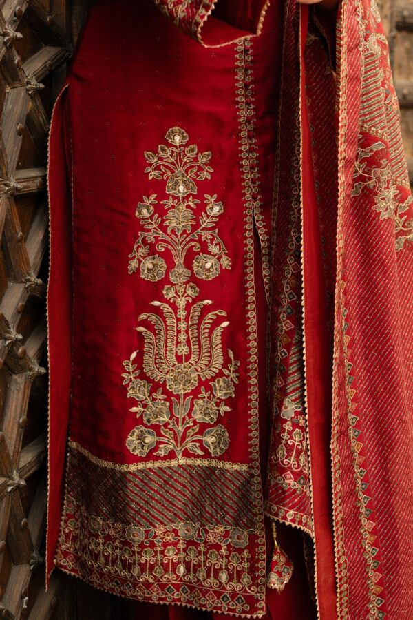 Luxury Maroon Achkan Cut Pakistani Suit With Odhani Dupatta
