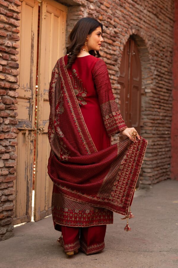 Luxury Maroon Achkan Cut Pakistani Suit With Odhani Dupatta