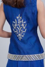 Radiant Indo Western Elegance in Fluorescent Hues with Sequin Detailing and Graceful Dupatta