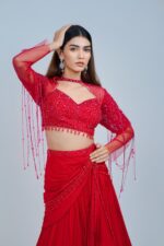Scarlet Dream Indo Western Lehenga