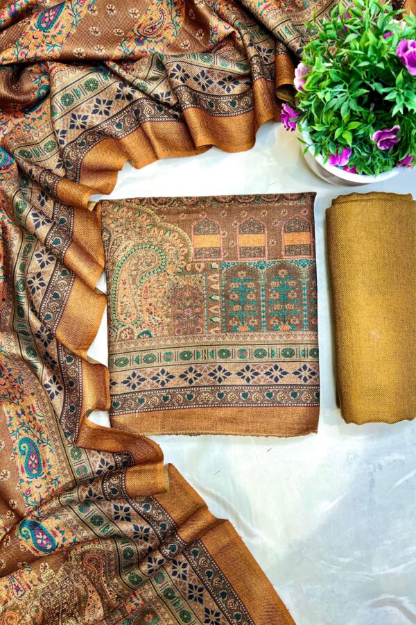 Luxurious Pashmina Print Unstitch Suit