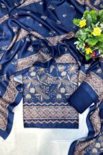 Navy Blue Cozy Printed Suit