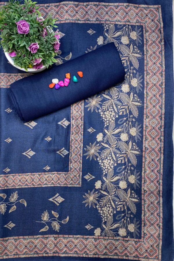 Navy Blue Cozy Printed Suit