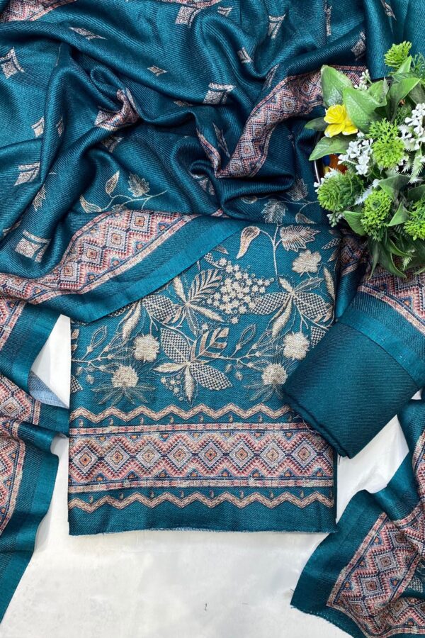 Navy Blue Cozy Printed Suit