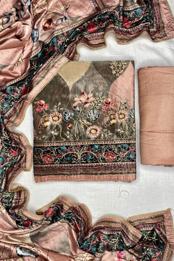 Soft Micro Velvet Unstitch with Floral prints