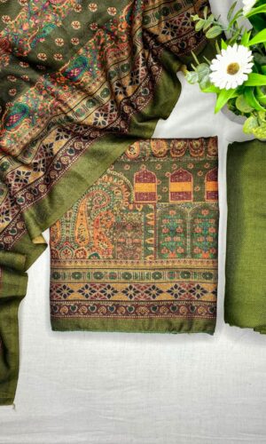 Elegant Multi Prints Pashmina Unstitched Suit