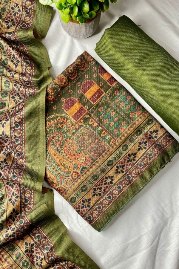 Elegant Multi Prints Pashmina Unstitched Suit