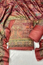 Elegant Multi Prints Pashmina Unstitched Suit