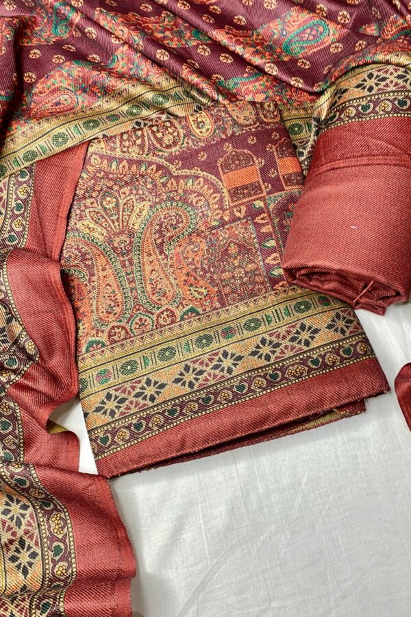 Elegant Multi Prints Pashmina Unstitched Suit