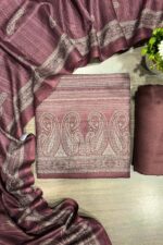 Luxury Onion Printed Pashmina Unstitched Suit