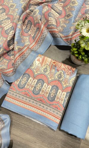 Digital Printed Warm Unstitched Suit