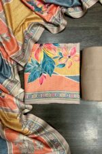 Fluorescent Prints Pashmina Unstitched Suit