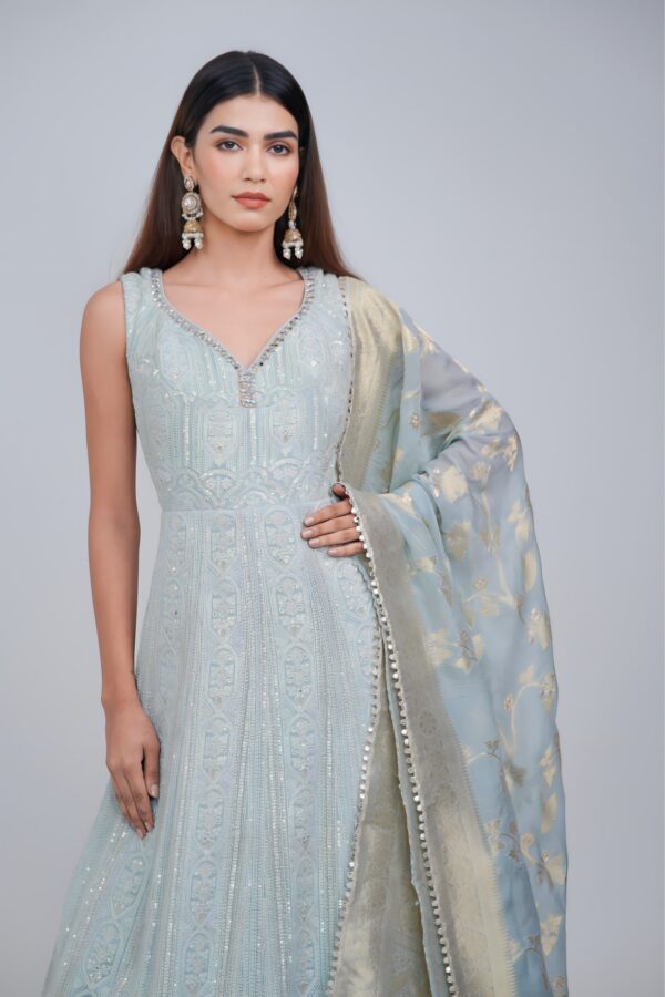 Traditional Charm Lakhnavi Anarkali Set