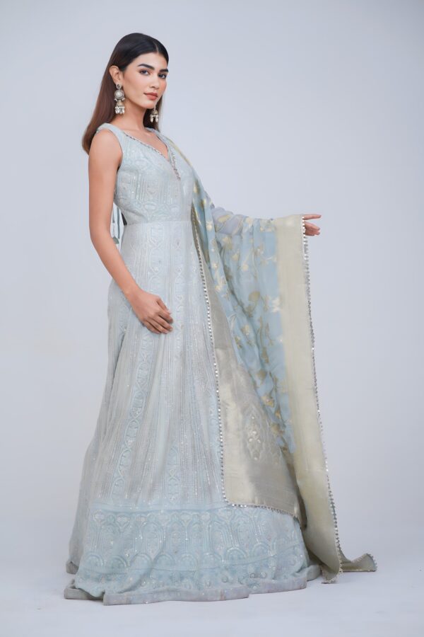 Traditional Charm Lakhnavi Anarkali Set