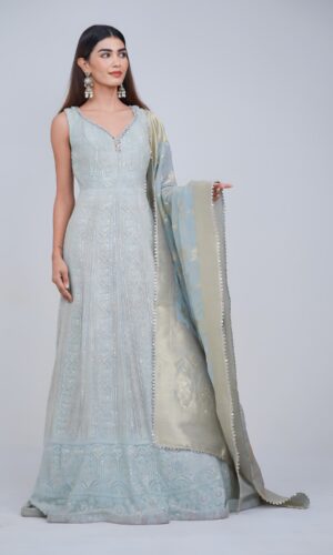 Traditional Charm Lakhnavi Anarkali Set