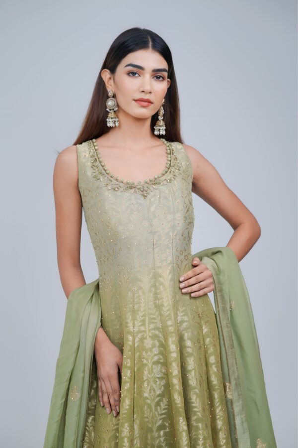 Girly Banarasi Anarkali Suit Set