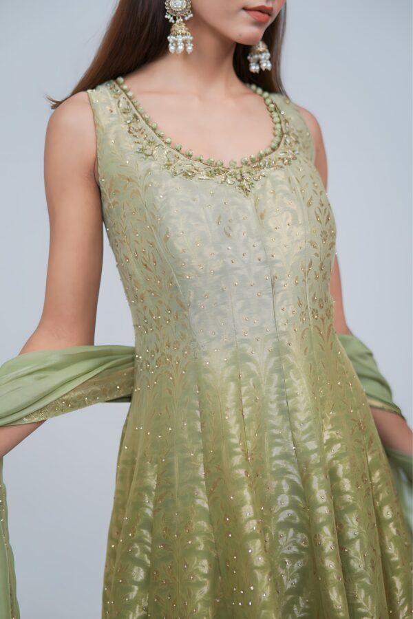 Girly Banarasi Anarkali Suit Set