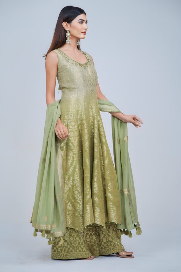 Girly Banarasi Anarkali Suit Set