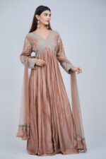 Pastel Beige Alia Cut Anarkali Suit