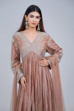 Pastel Beige Alia Cut Anarkali Suit