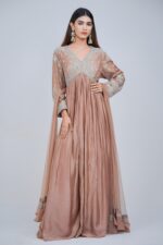 Pastel Beige Alia Cut Anarkali Suit
