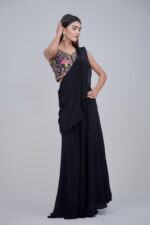 Midnight Luxe Embellished Drape Saree