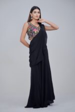 Midnight Luxe Embellished Drape Saree