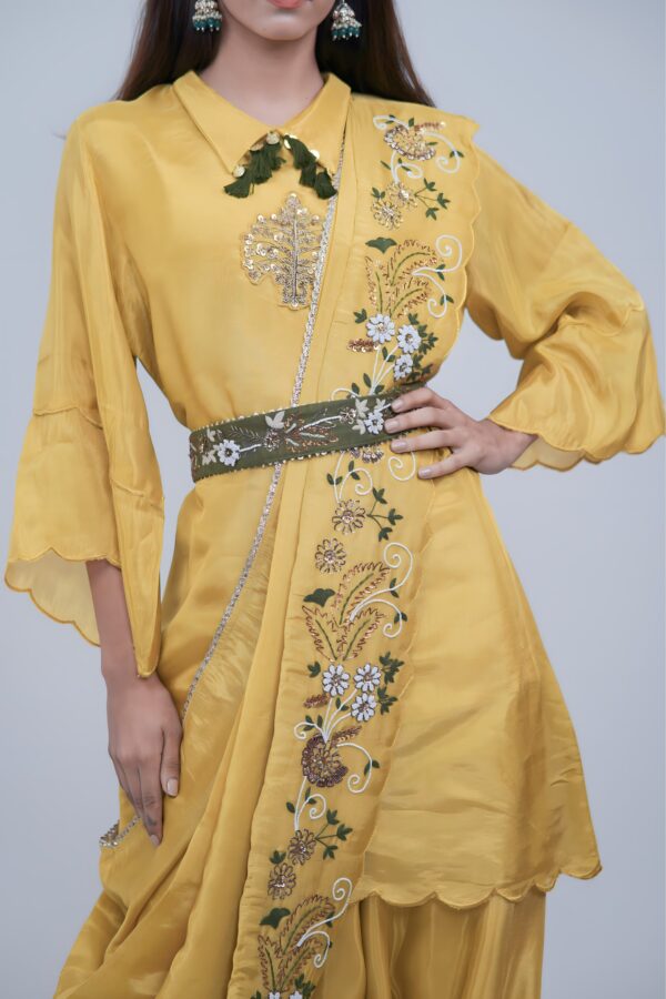 Embellished Ethnic Wear With Drape