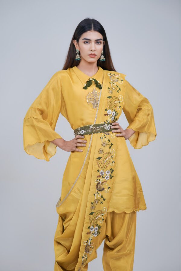 Embellished Ethnic Wear With Drape