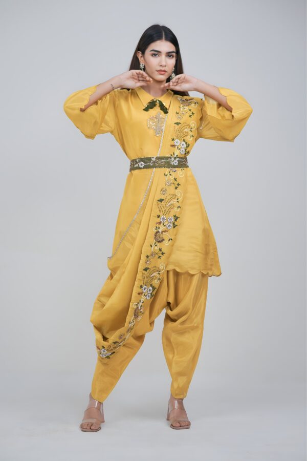 Embellished Ethnic Wear With Drape