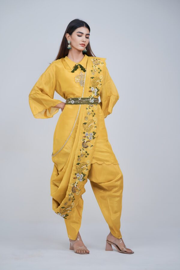 Embellished Ethnic Wear With Drape