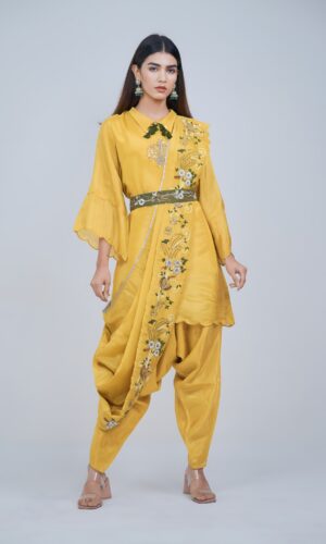 Embellished Ethnic Wear With Drape