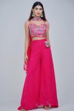 Girly Bright Indo western With Attached Pouch