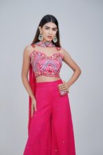 Girly Bright Indo western With Attached Pouch
