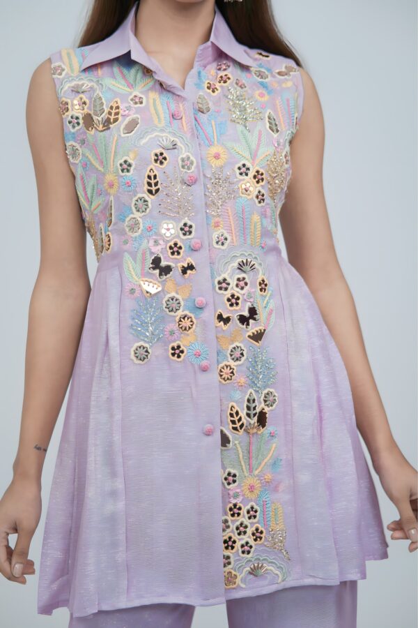 Lavender Grace Indo Western Co-ord Set