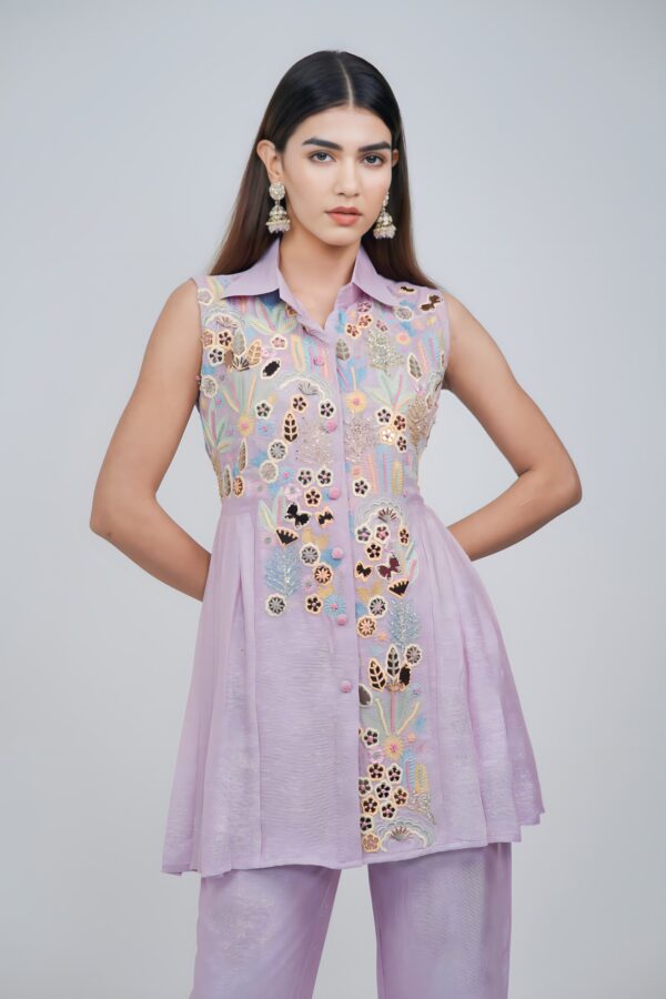 Lavender Grace Indo Western Co-ord Set