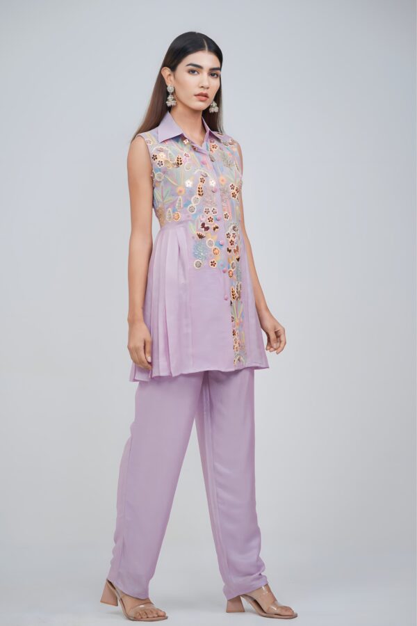 Lavender Grace Indo Western Co-ord Set