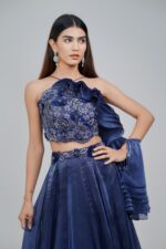 Girly Charm Flary Lehenga with Halter Neck Blouse