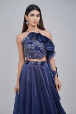 Girly Charm Flary Lehenga with Halter Neck Blouse