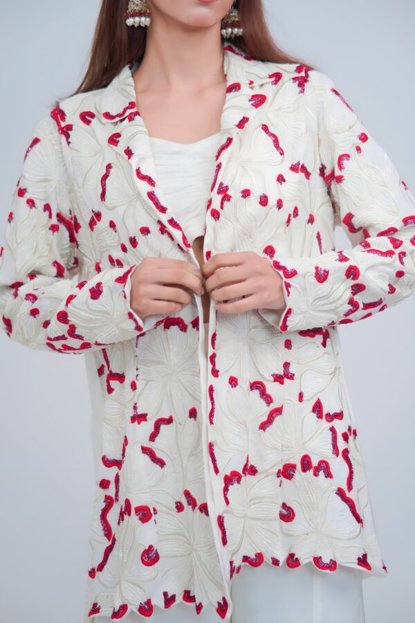 Luxury Sheer Indo Western Blazer Set