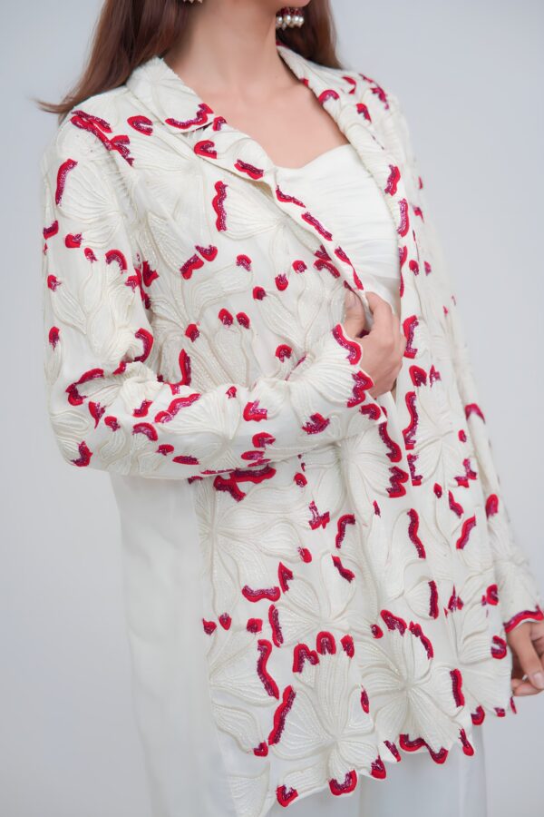 Luxury Sheer Indo Western Blazer Set