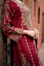 Subtle Maroon Straight Plazo Suit With Sleek Prints
