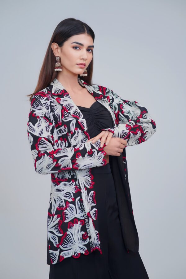 Luxury Sheer Indo Western Blazer Set