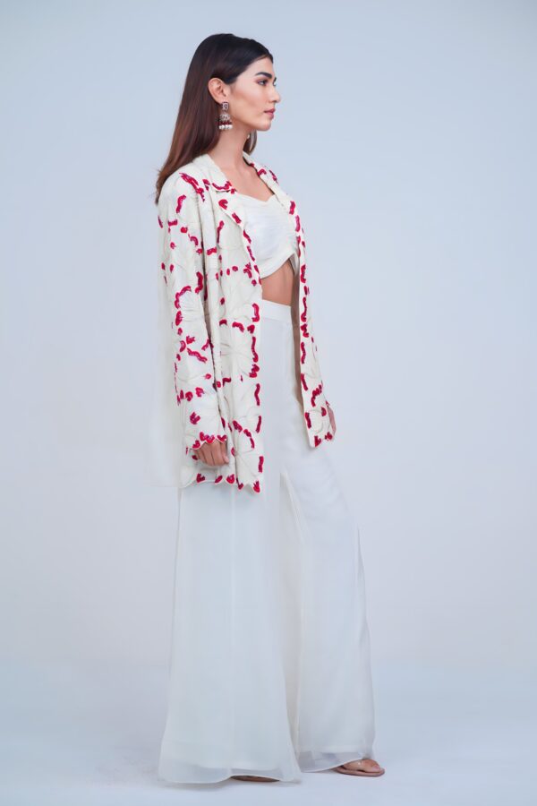Luxury Sheer Indo Western Blazer Set