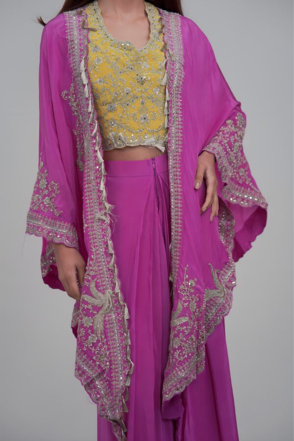 Vibrant Charm Indo Western Cape Set