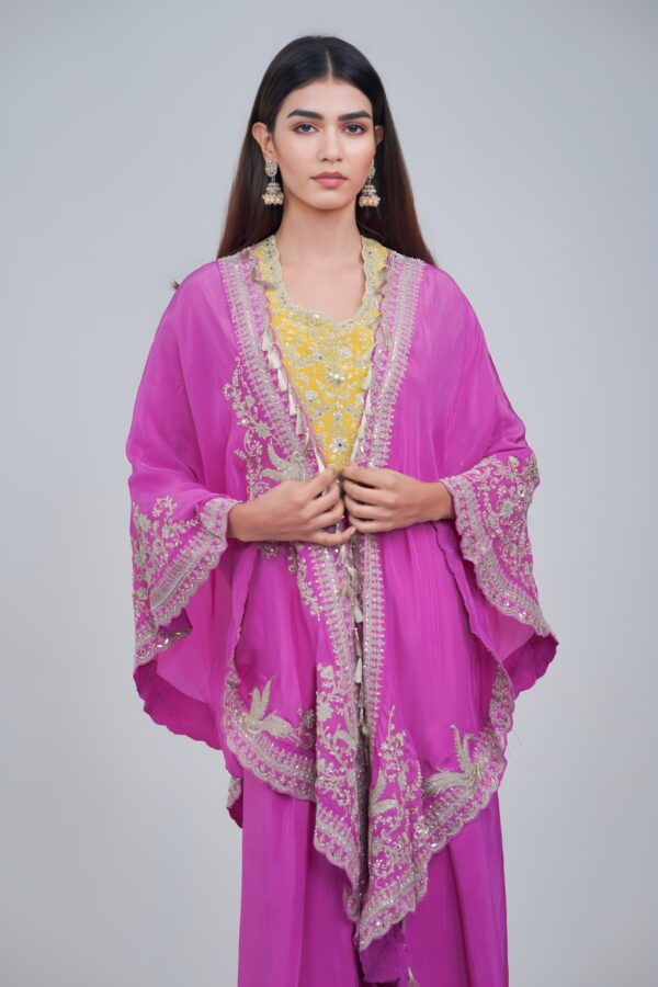 Vibrant Charm Indo Western Cape Set