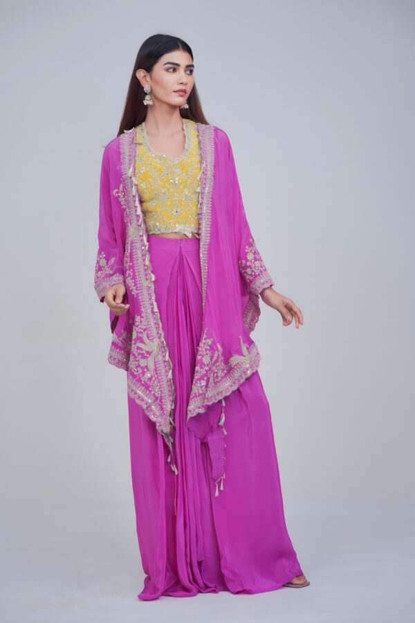Vibrant Charm Indo Western Cape Set