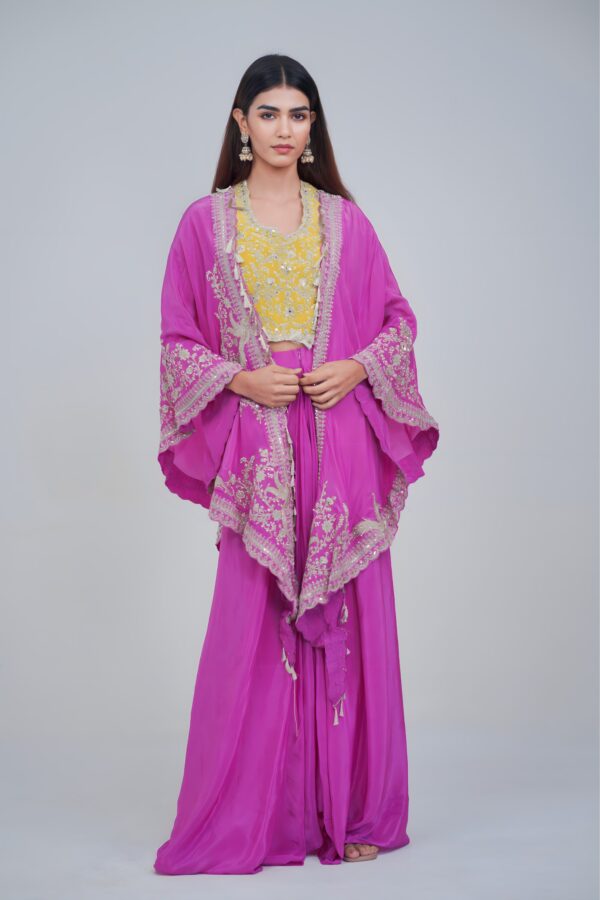 Vibrant Charm Indo Western Cape Set