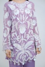 Pastel Glam Co-ord Set With White Highlights